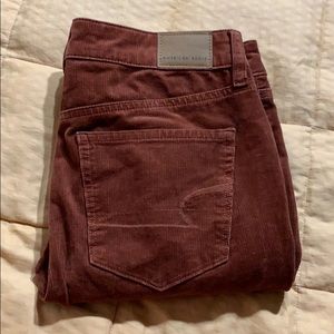 American eagle high rise jegging corduroy